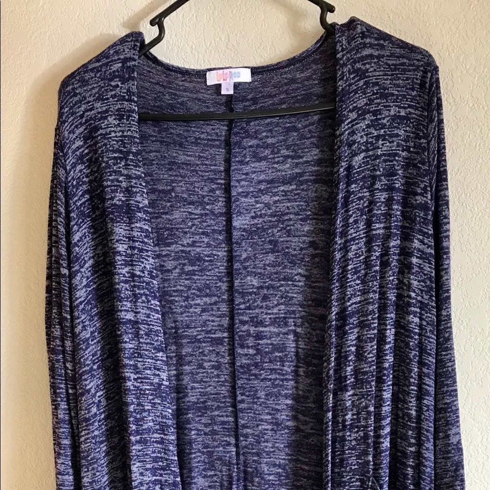LuLaRoe Small Sarah Blue and White Heathered